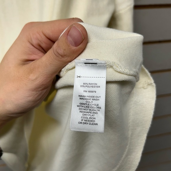 Melissa Paige Cream Button-Accent Blouse - Picture 5 of 6